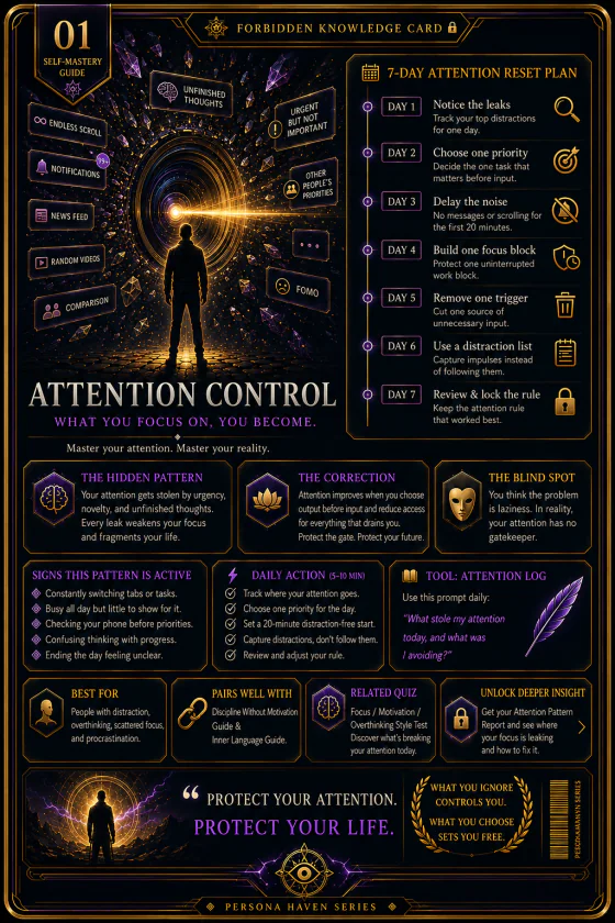 PersonaHaven Attention Control Self-Mastery collectible card