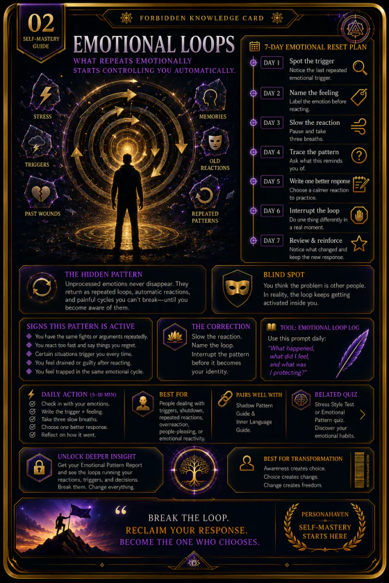 PersonaHaven Emotional Loops Self-Mastery collectible card