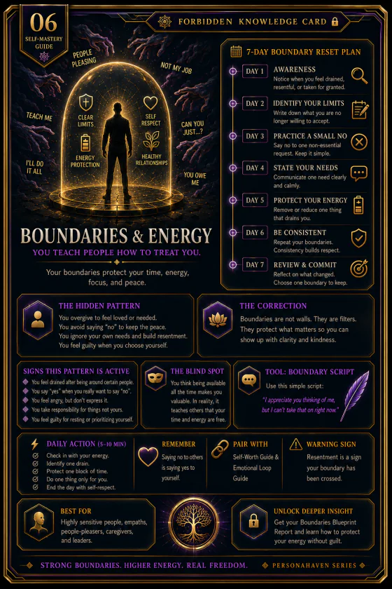 PersonaHaven Boundaries & Energy Self-Mastery collectible card
