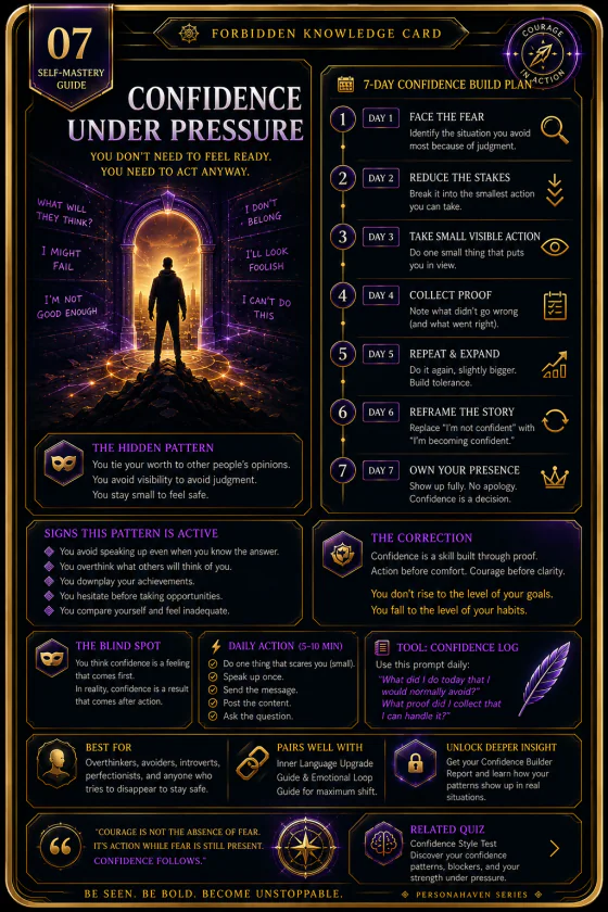 PersonaHaven Confidence Under Pressure Self-Mastery collectible card