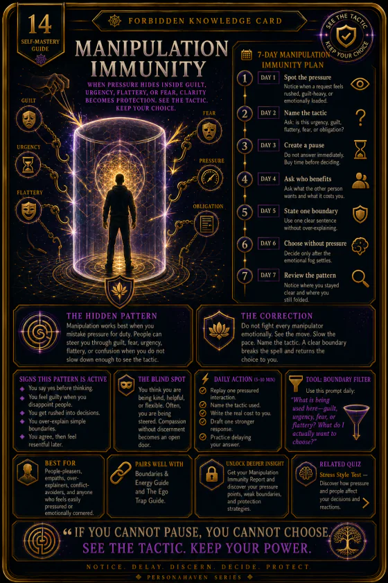 PersonaHaven Manipulation Immunity Self-Mastery collectible card